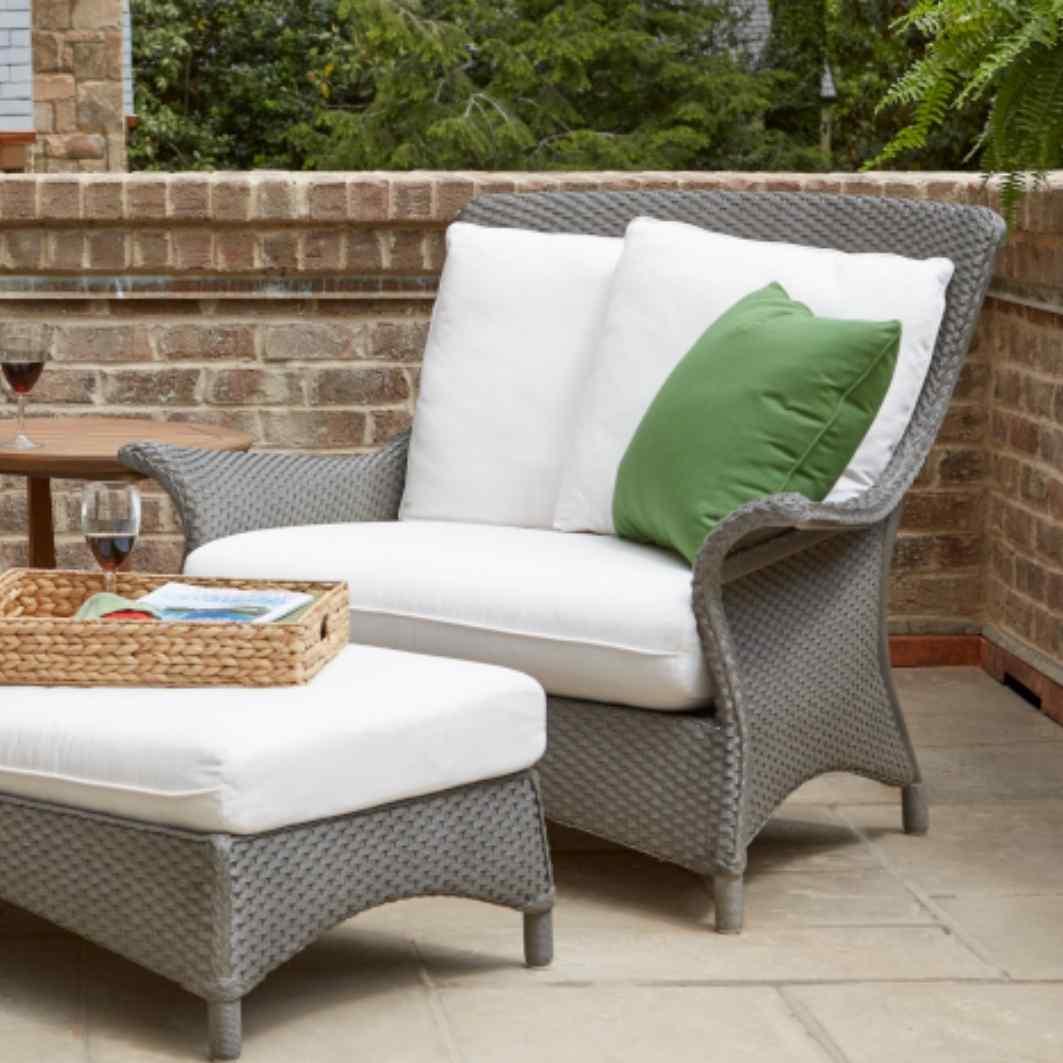 Mandalay Outdoor Replacement Cushions For Large Ottoman Replacement Cushions LOOMLAN By Lloyd Flanders
