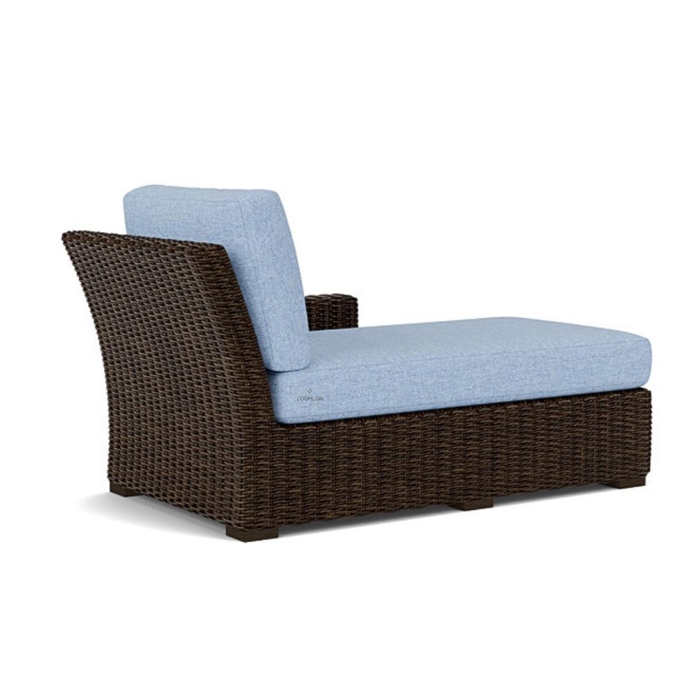 Mesa Left Arm Chaise Premium Wicker Furniture Outdoor Modulars LOOMLAN By Lloyd Flanders