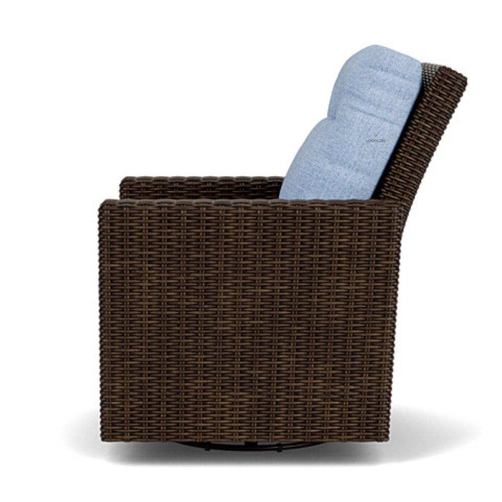 Mesa Swivel Glider Lounge Chair Premium Wicker Furniture Outdoor Accent Chairs LOOMLAN By Lloyd Flanders