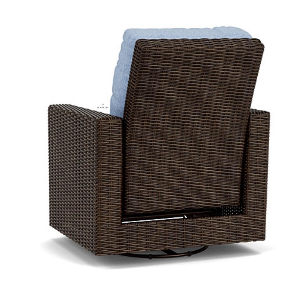 Mesa Swivel Glider Recliner Premium Wicker Furniture Outdoor Lounge Chairs LOOMLAN By Lloyd Flanders