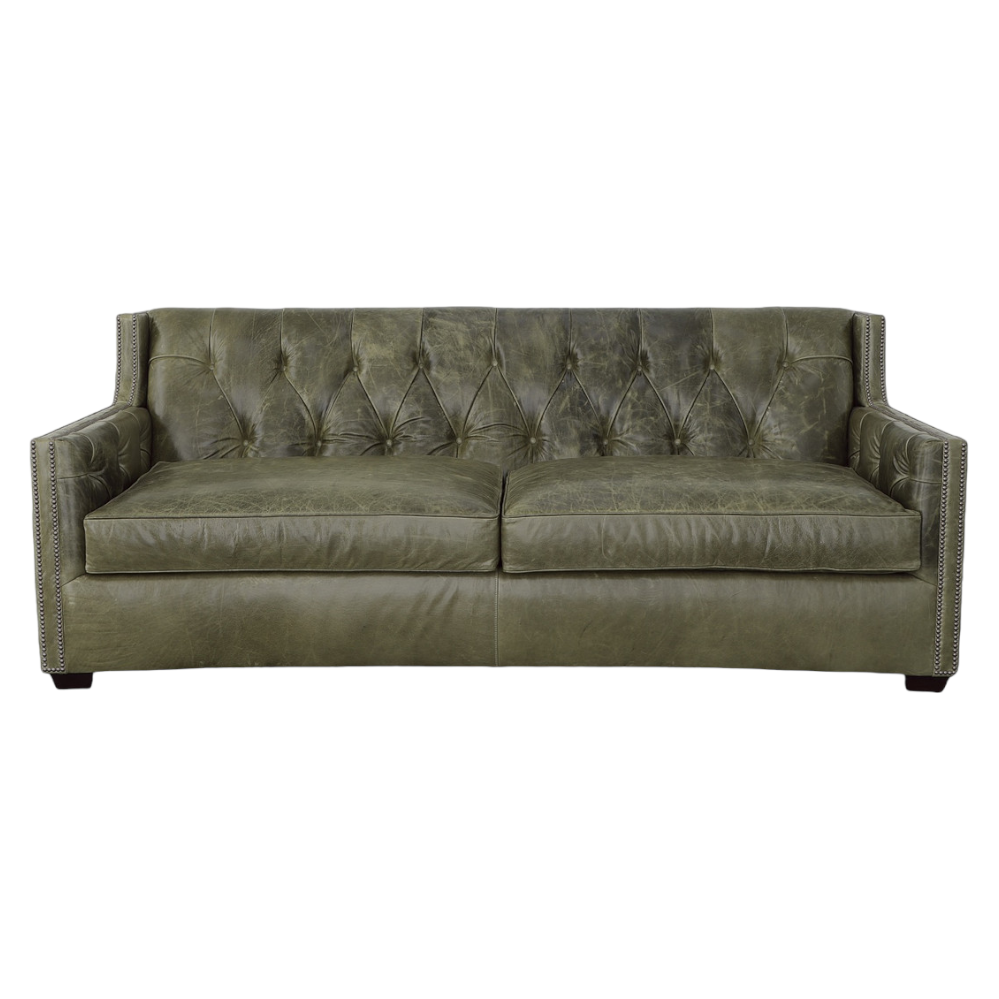 Uptown Sebastian Leather Sofa - 90 Henry Grain Leather Couch
