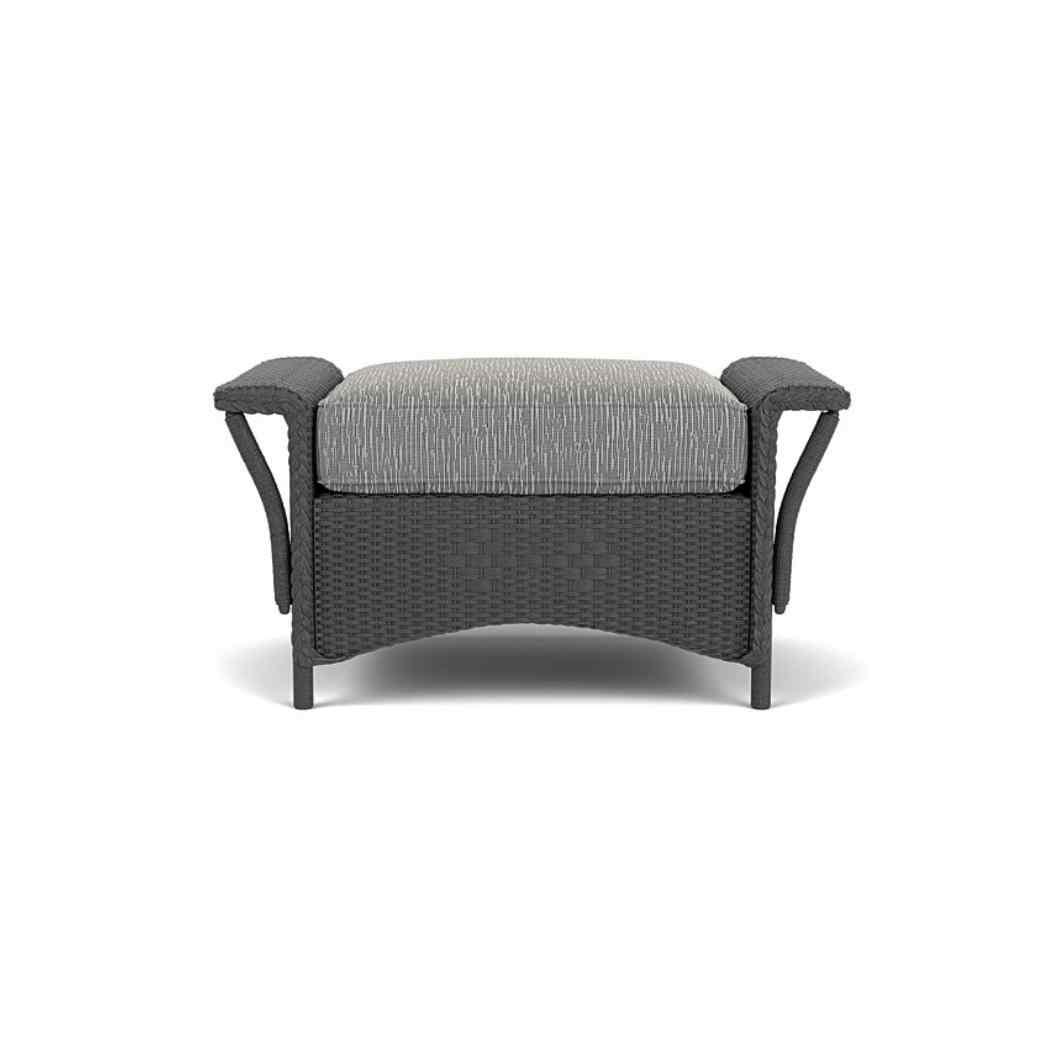 Nantucket Large Ottoman Premium Wicker Furniture Outdoor Lounge Chairs LOOMLAN By Lloyd Flanders