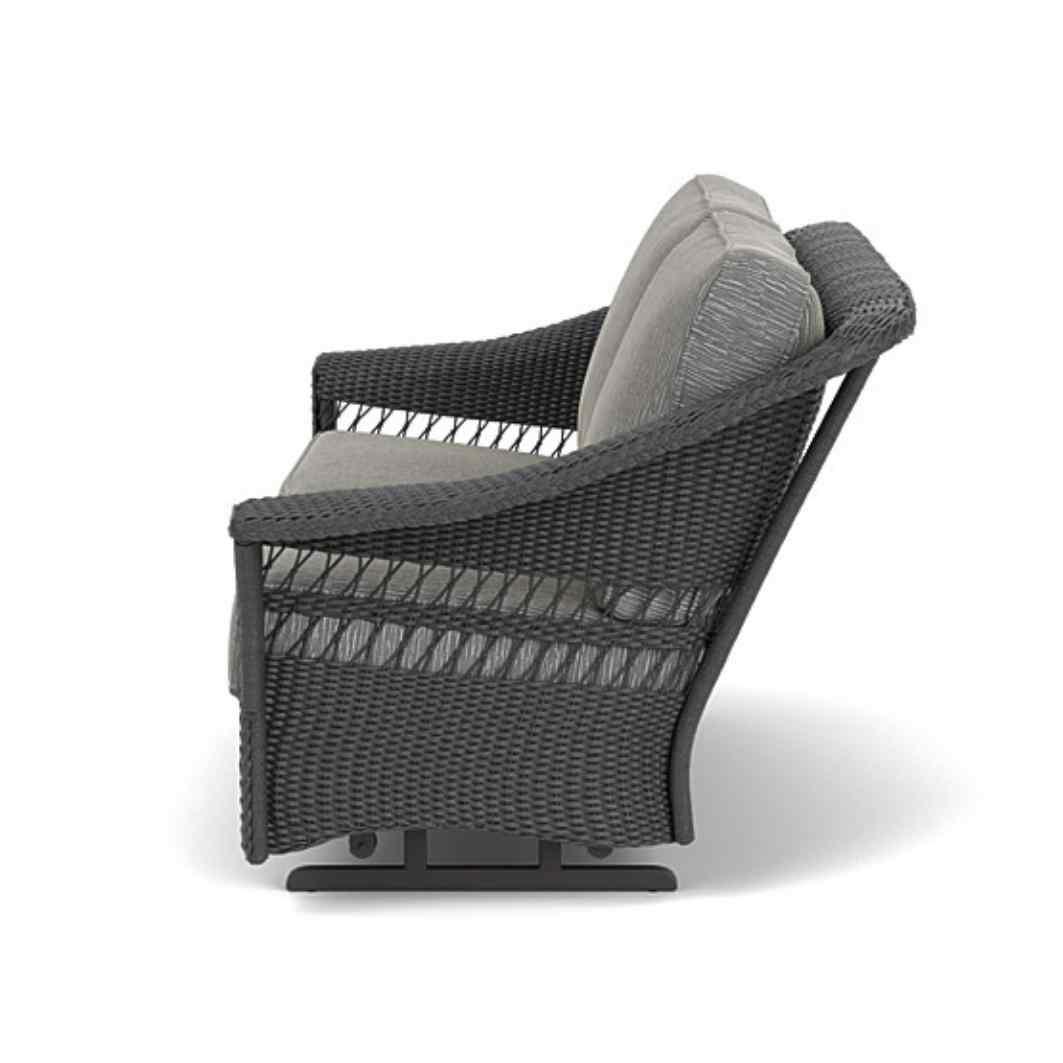 Nantucket Loveseat Glider Premium Wicker Furniture Outdoor Sofas & Loveseats LOOMLAN By Lloyd Flanders