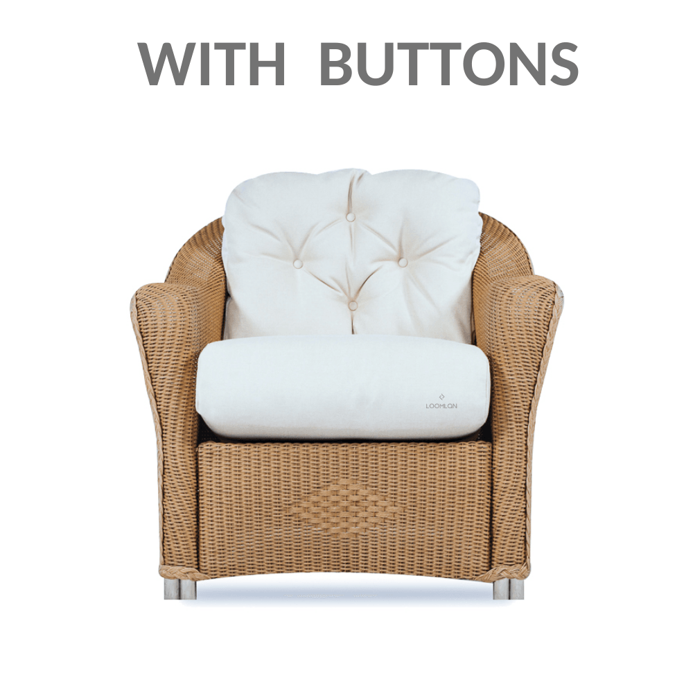 Reflections Wicker Lounge Chair With Sunbrella Cushions Outdoor Accent Chairs LOOMLAN By Lloyd Flanders