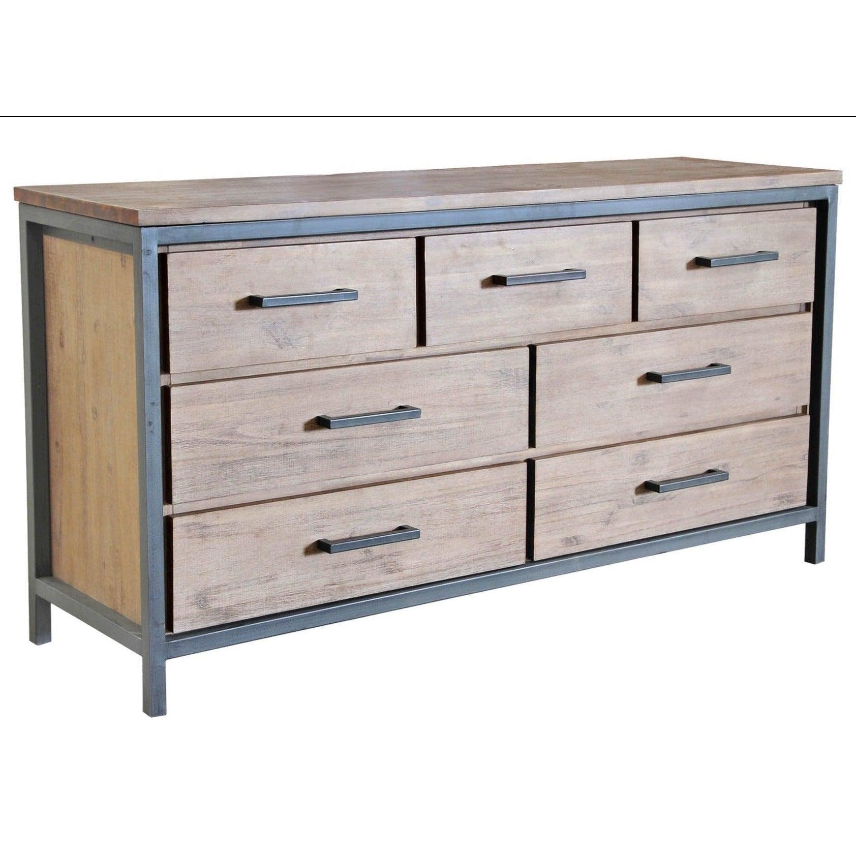 Brown Industrial Irondale 7 Drawer Dresser – Sideboards and Things