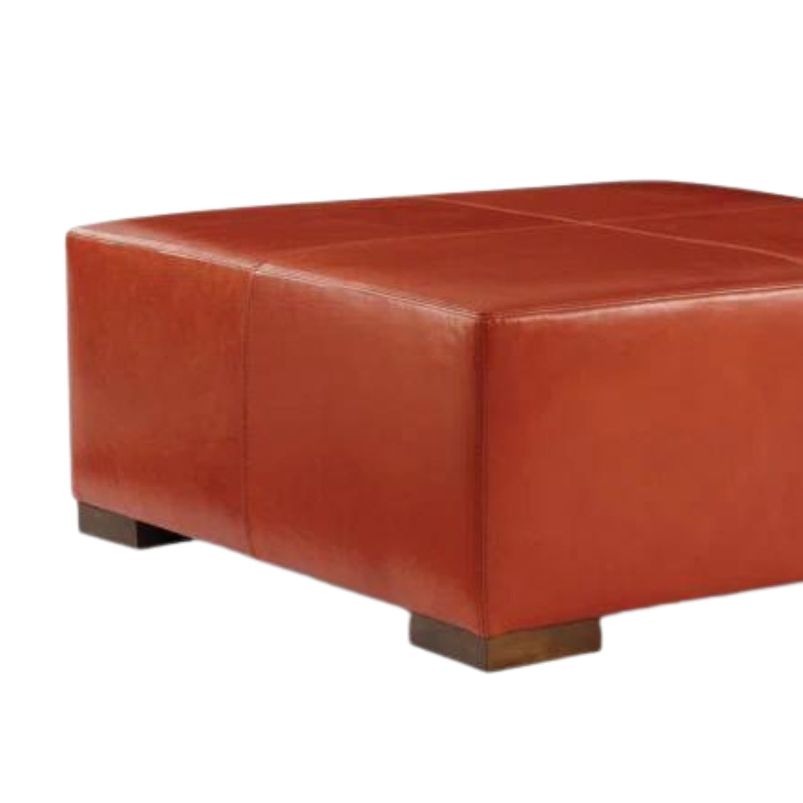 Vivian Leather Square Ottoman Coffee Table