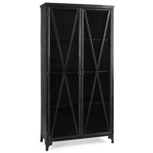 Mercana Poppy Metal Black Bookcase