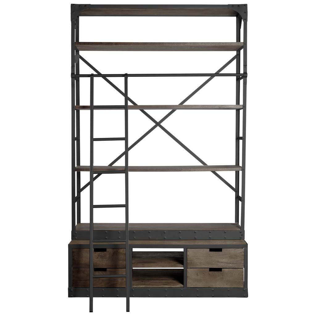 Brodie Four Shelves Wood Shelving Unit