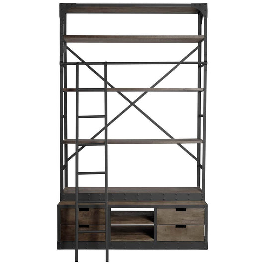 Brodie Four Shelves Wood Shelving Unit