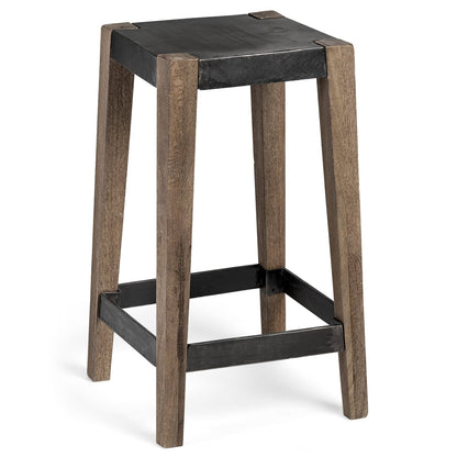 Mercana Nell Wooden Brown Leg Bar Stool