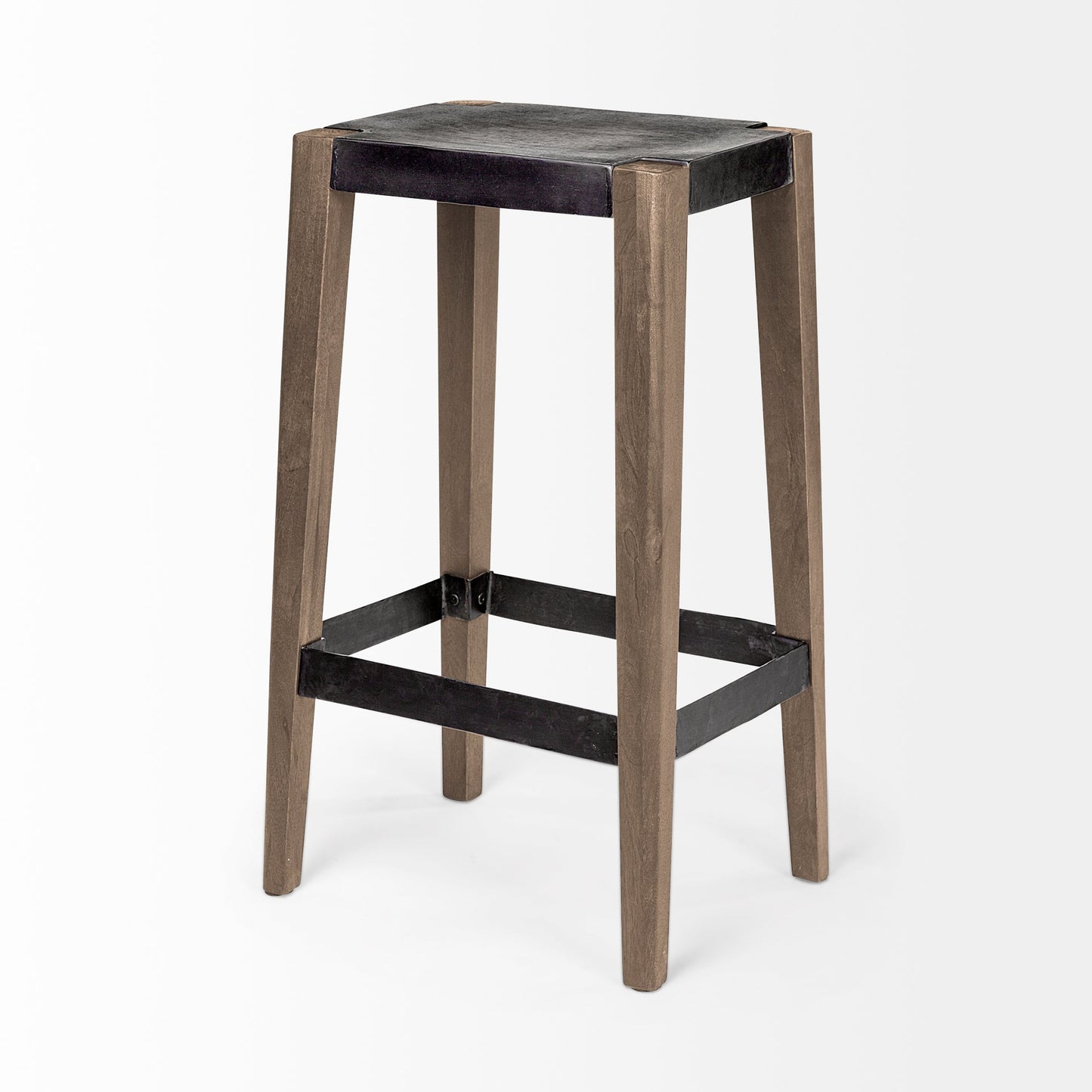 Mercana Nell Wooden Brown Leg Bar Stool