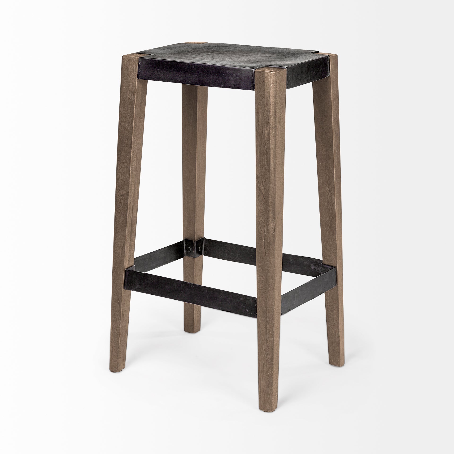 Mercana Nell Wooden Brown Leg Bar Stool