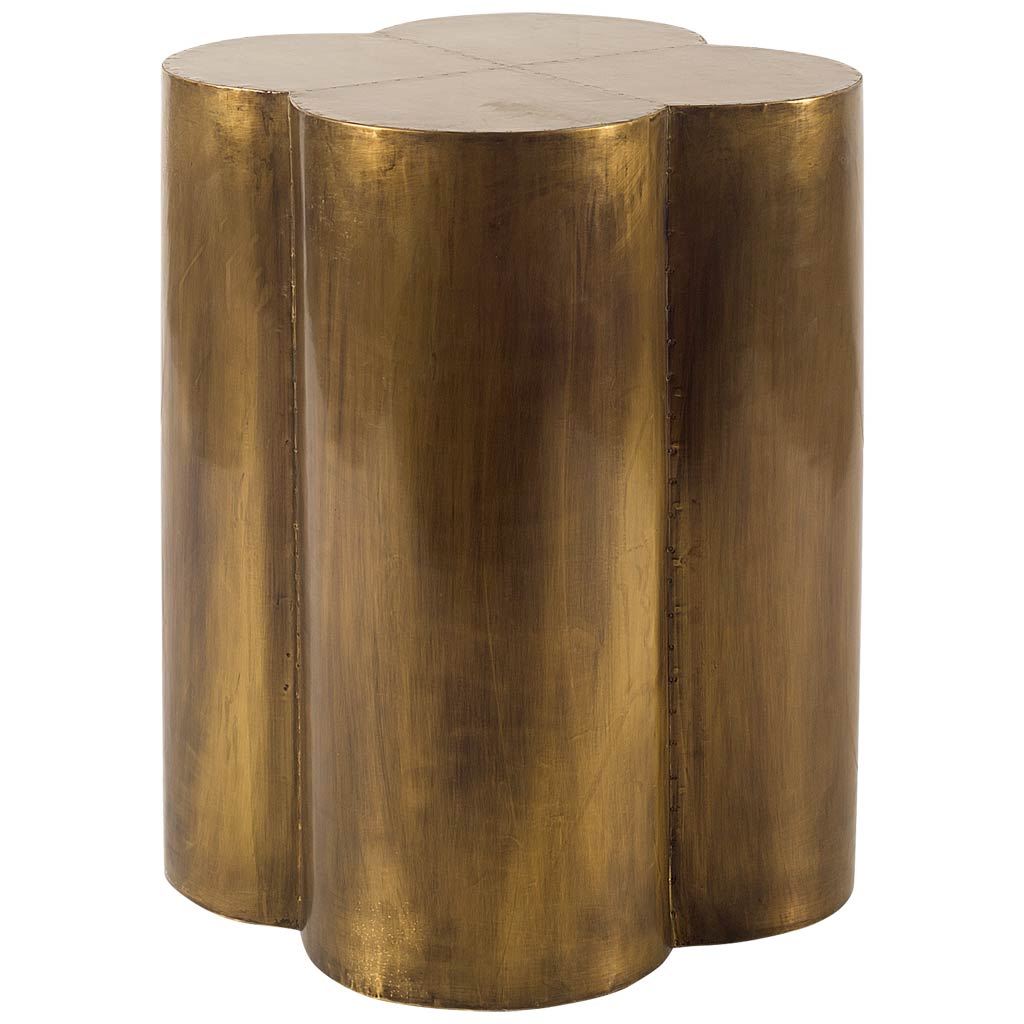 Mercana Quatrefoil Cladding Brass Accent Table