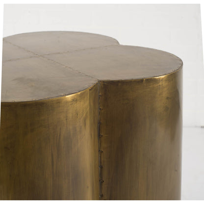 Mercana Quatrefoil Cladding Brass Accent Table
