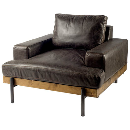 Colburne Brown Leather Club Chair