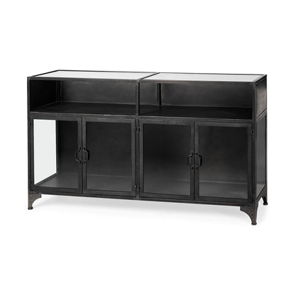 Pender Glass Door Black Display Sideboard