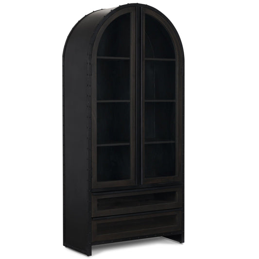 Mercana Gehry Wooden Dark Brown Bookcase