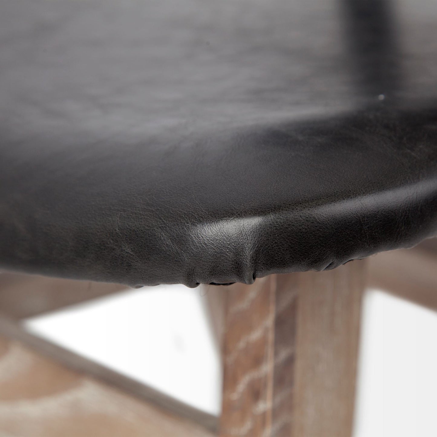 Mercana Haden Black Faux Leather Dining Chair (Set of 2)