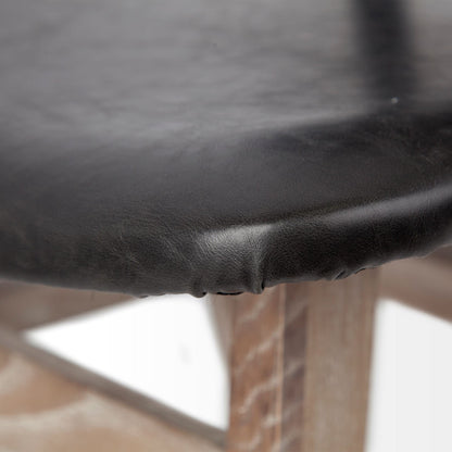 Mercana Haden Black Faux Leather Dining Chair (Set of 2)
