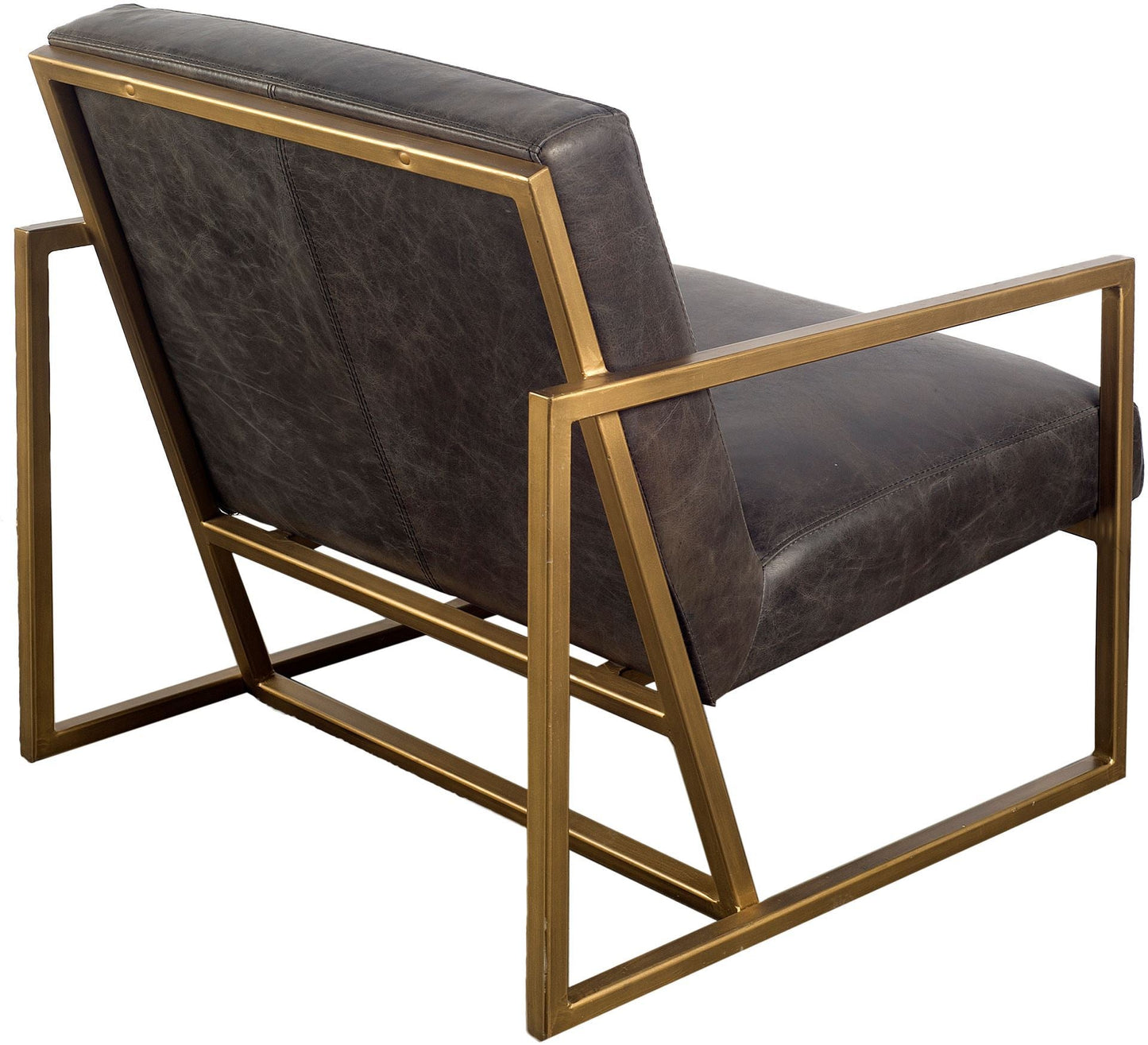 Armelle Black Leather Accent Chair