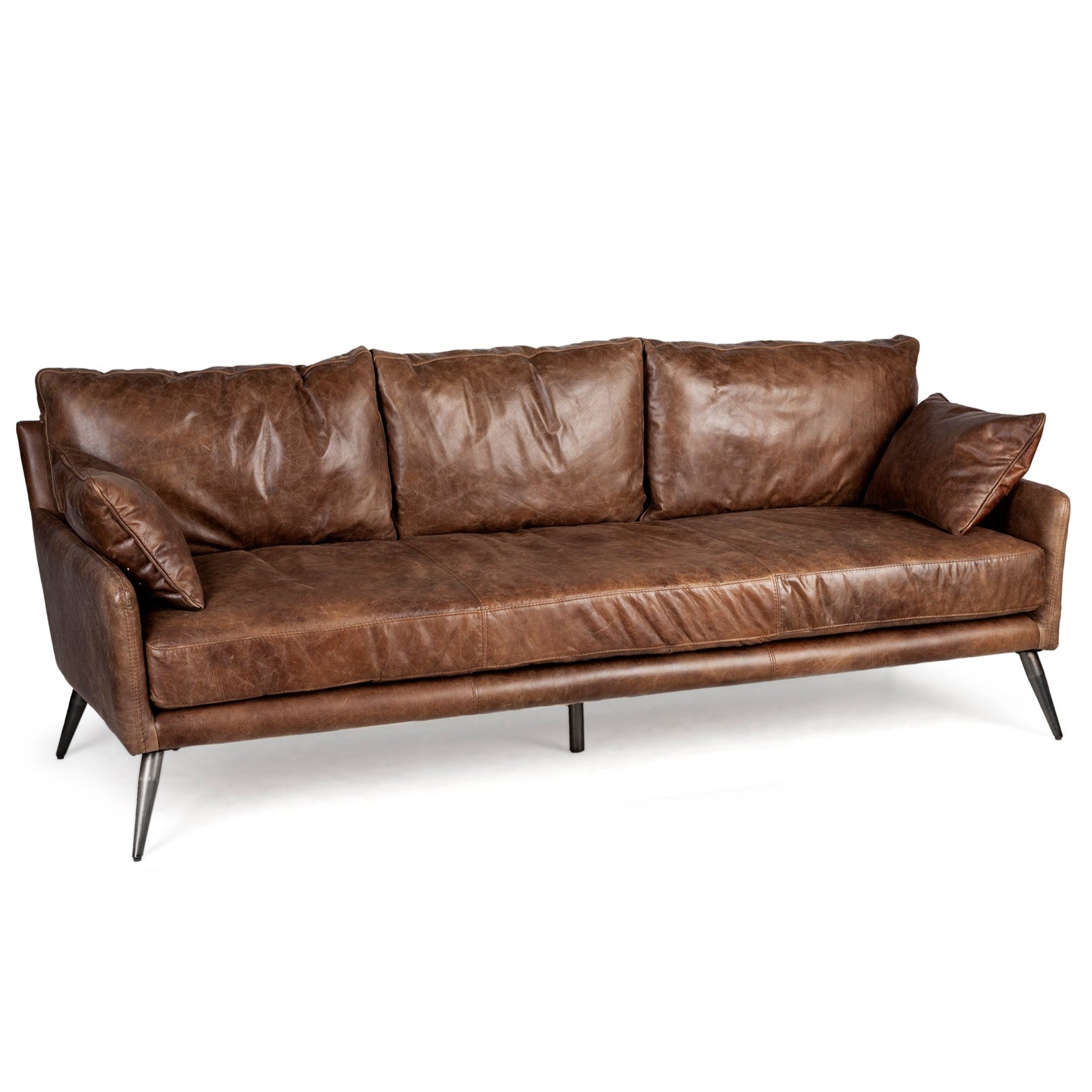 Mercana Cochrane Top Grain Leather Three Seater Sofa