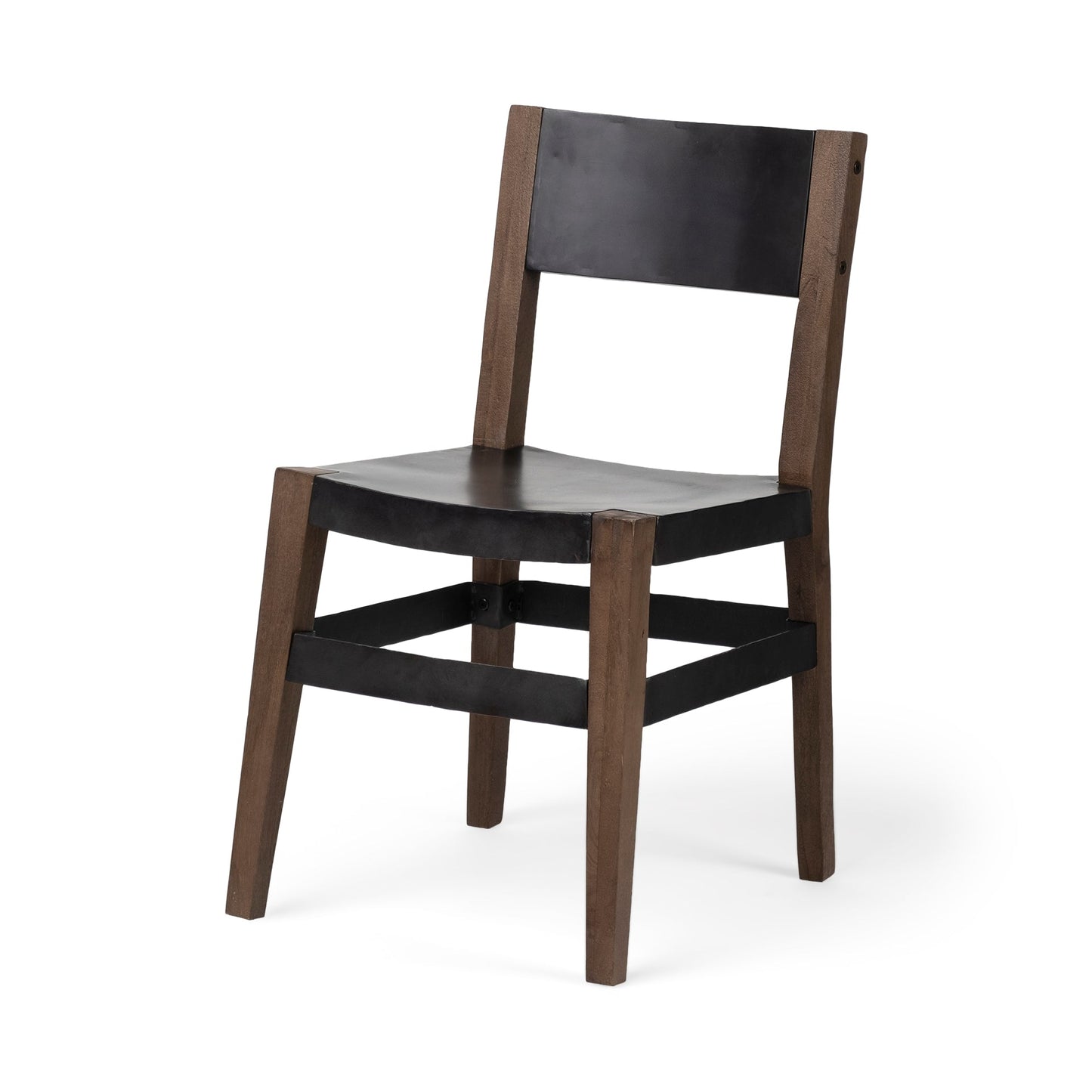Mercana Nell Wooden Black Dining Chair (Set of 2)