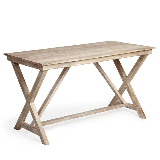 Mercana Tracy X Frame Natural Wooden Office Desk