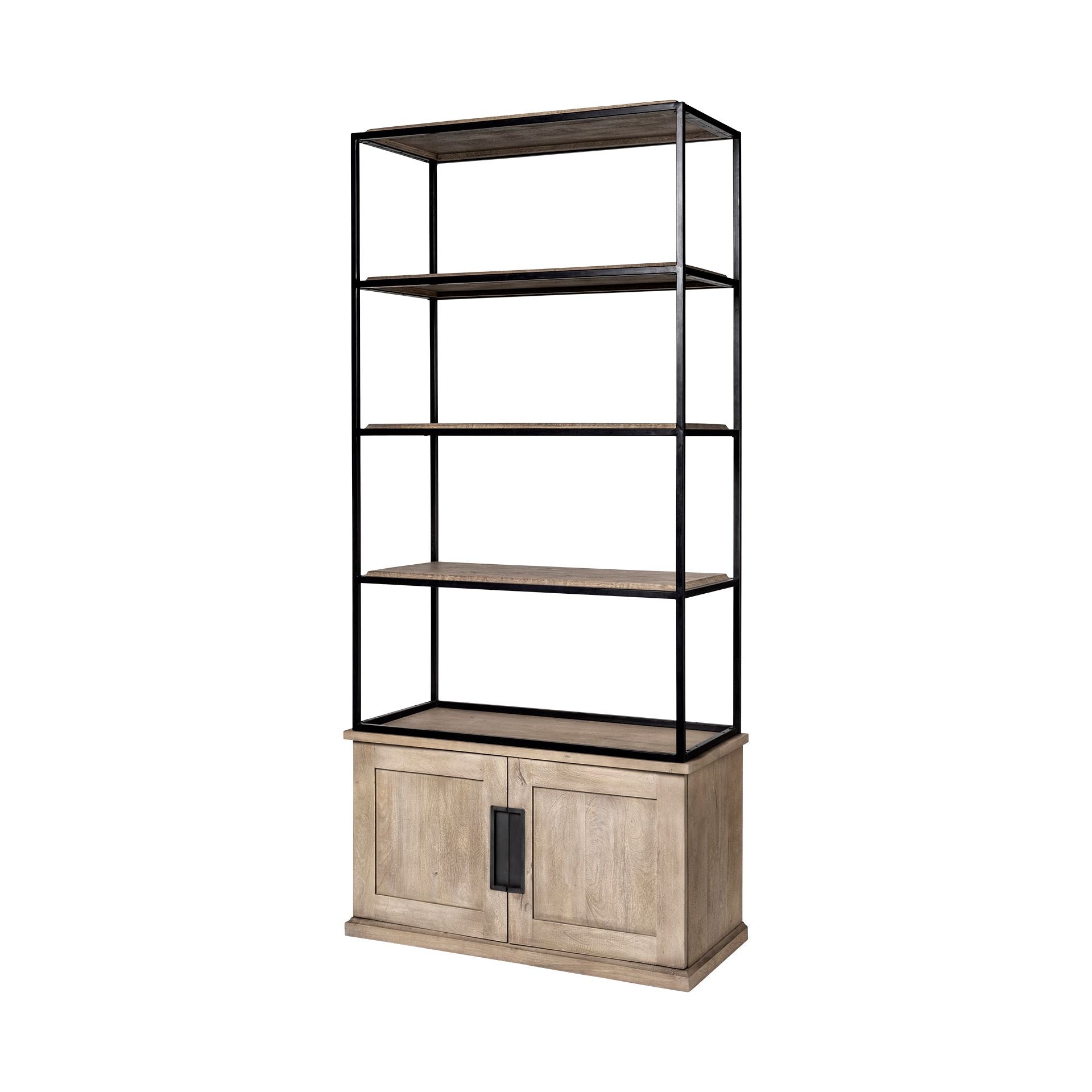 Mercana Braxton Three Shelf Wooden Shelving Unit