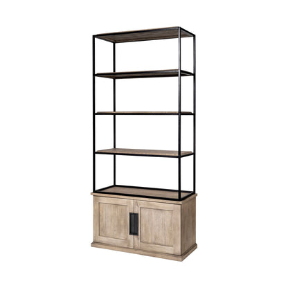 Mercana Braxton Three Shelf Wooden Shelving Unit