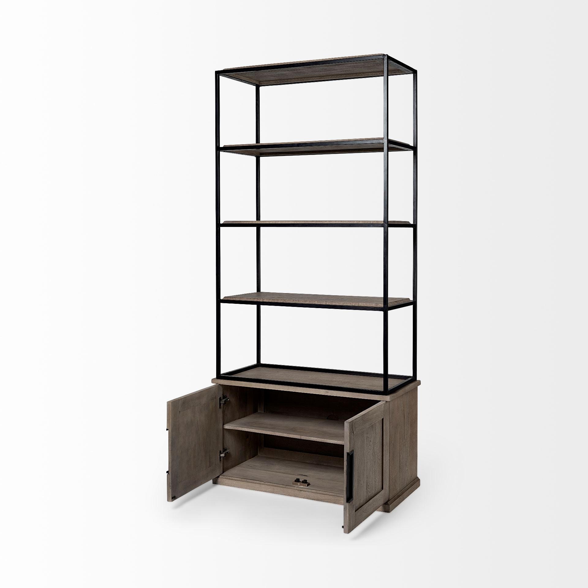 Mercana Braxton Three Shelf Wooden Shelving Unit