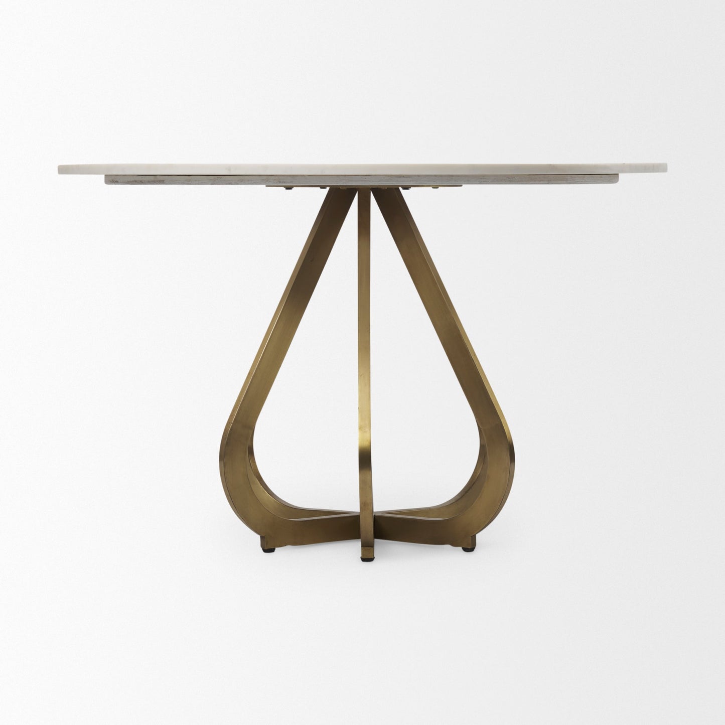 Mercana Laurent White Marble Top Dining Table