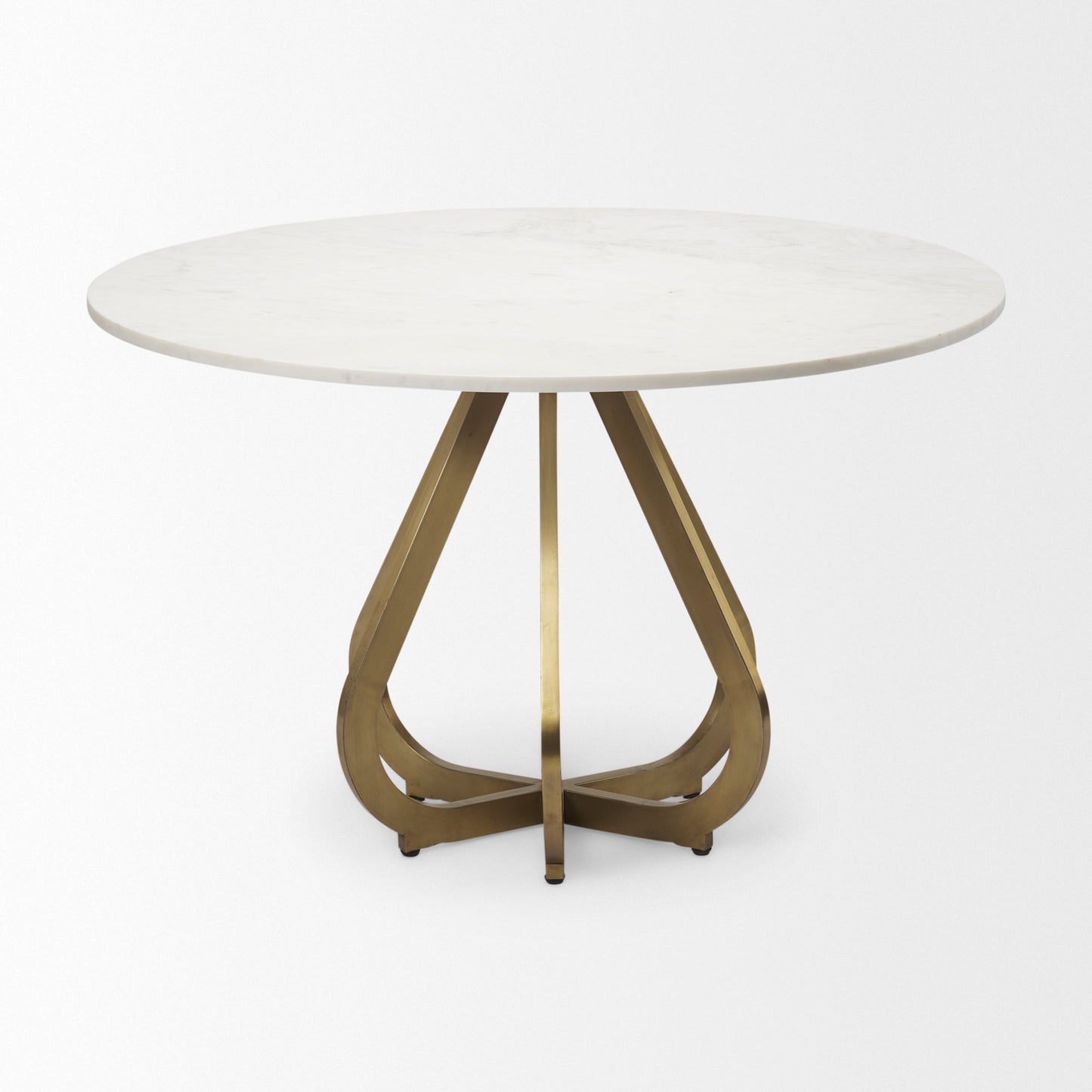 Mercana Laurent White Marble Top Dining Table