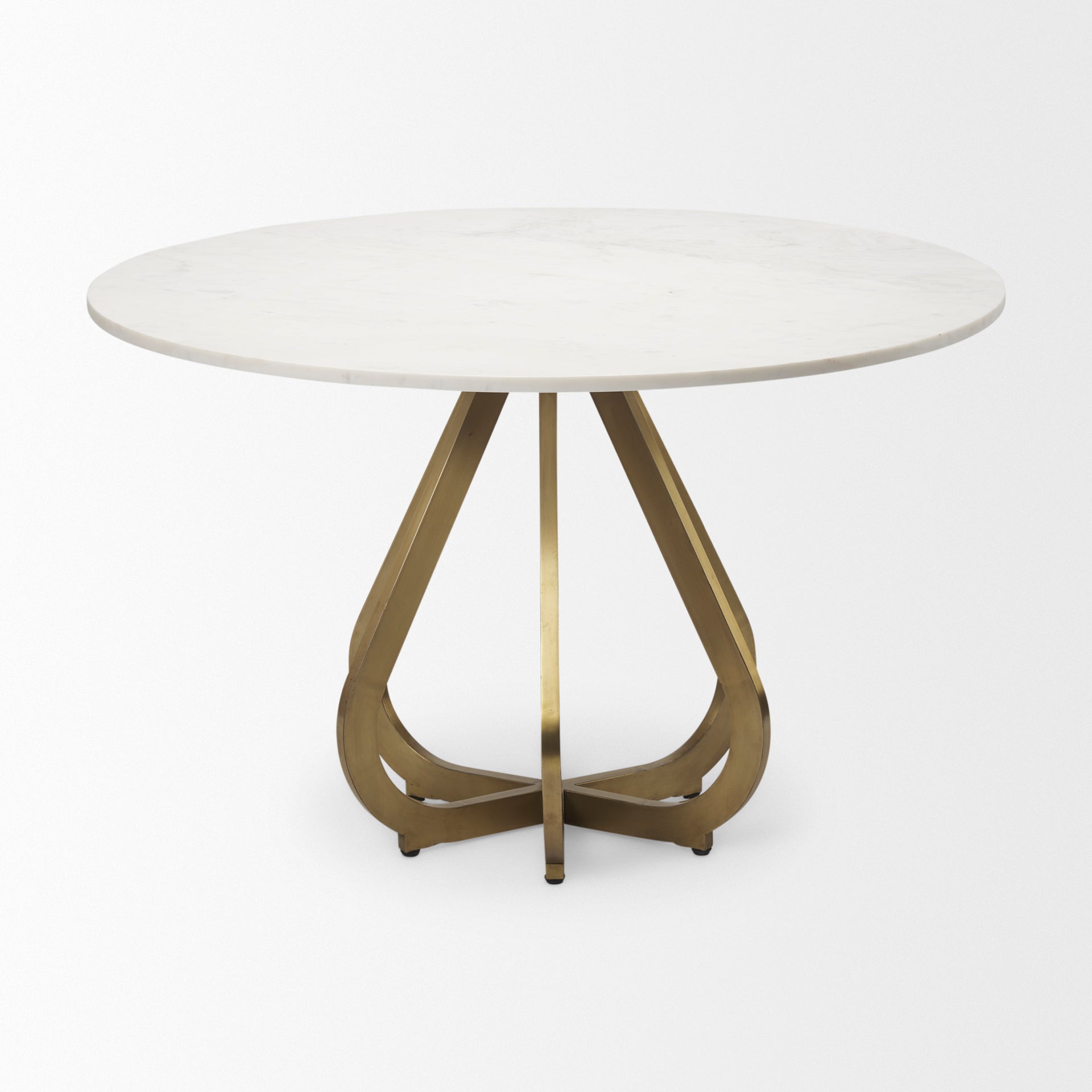 Mercana Laurent White Marble Top Dining Table