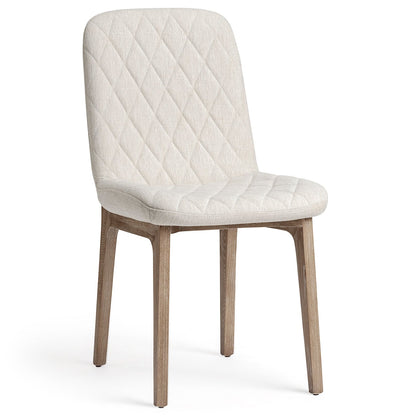 Mercana David Fabric Wrap Armless Dining Chair (Set of 2)