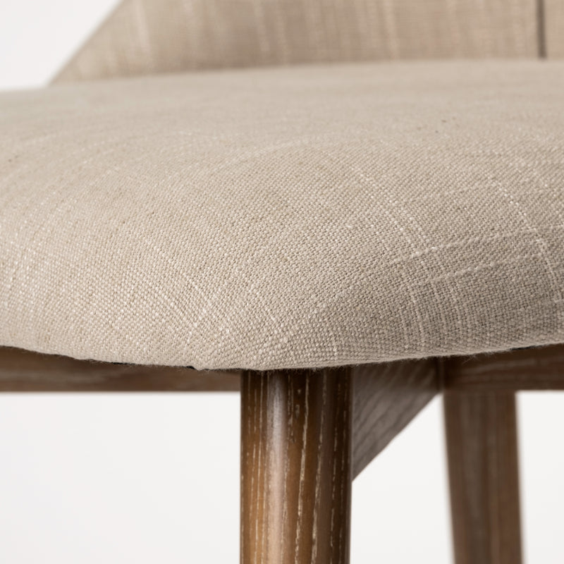 Mercana Ronald Cream Fabric Dining Chair (Set of 2)