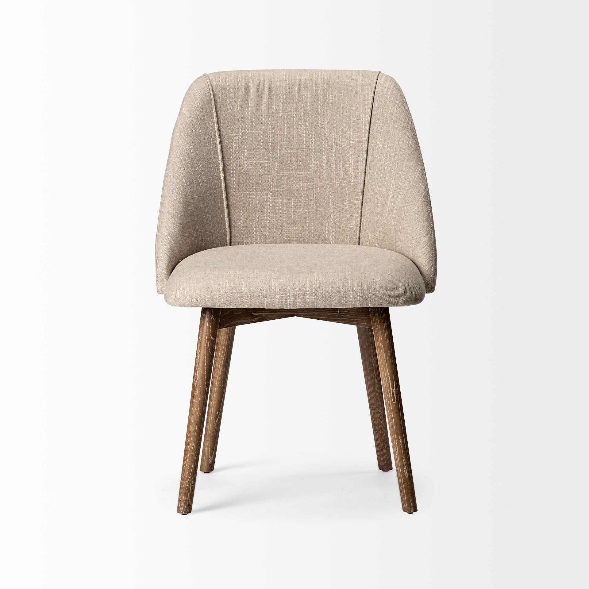 Mercana Ronald Cream Fabric Dining Chair (Set of 2)