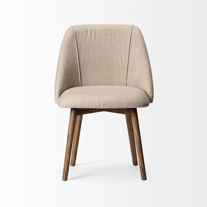 Mercana Ronald Cream Fabric Dining Chair (Set of 2)