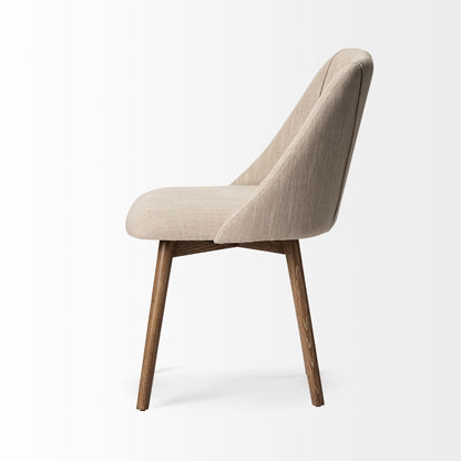 Mercana Ronald Cream Fabric Dining Chair (Set of 2)