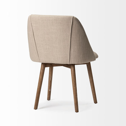 Mercana Ronald Cream Fabric Dining Chair (Set of 2)