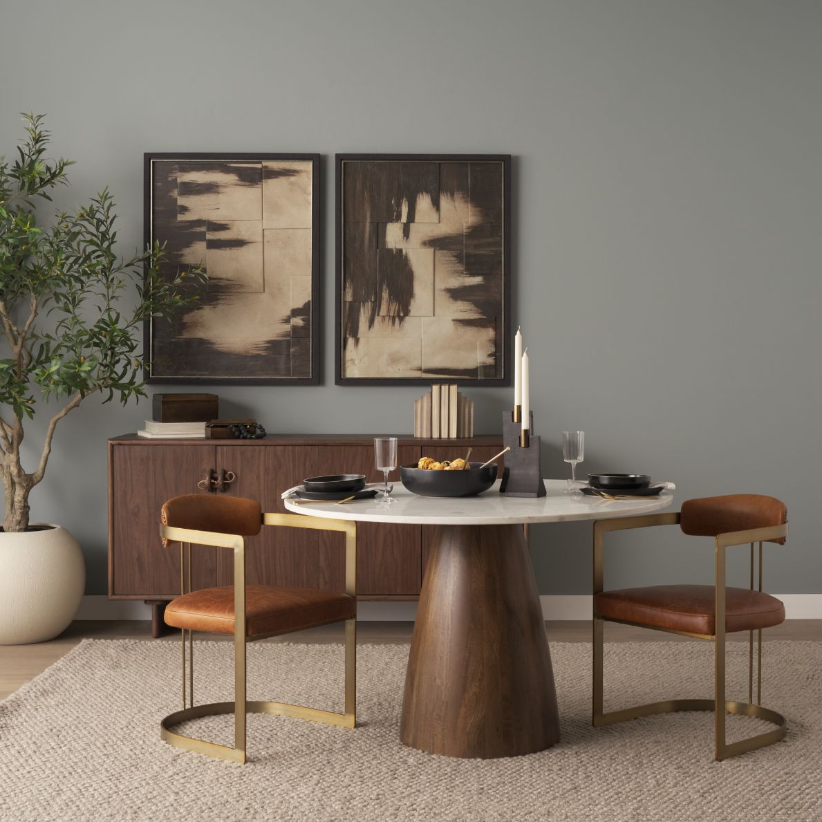 Mercana Hollyfield Leather Dining Chair (Set of 2)