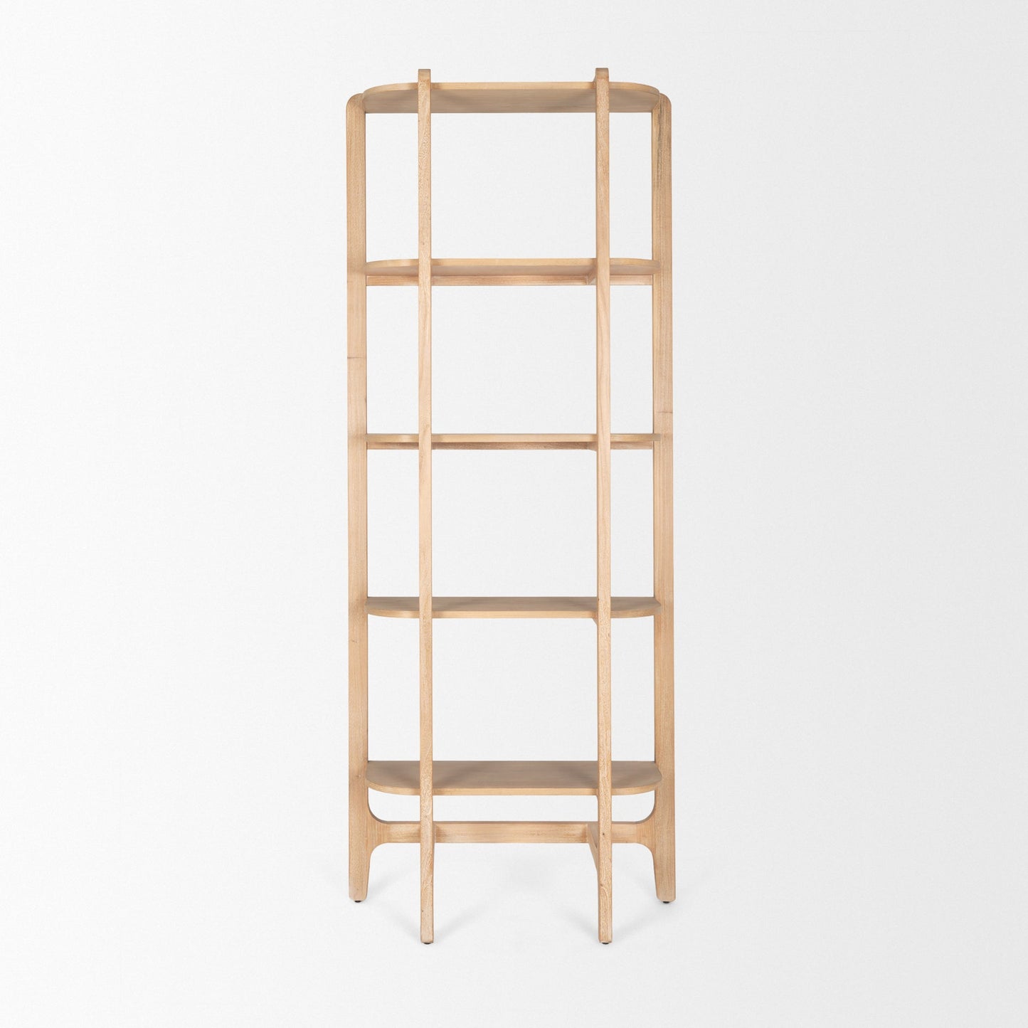 Taylin Light Brown Solid Wood Etagere