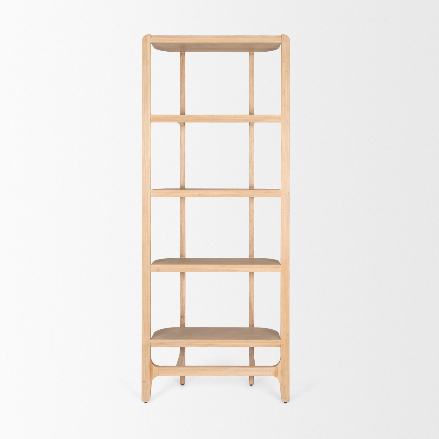 Taylin Light Brown Solid Wood Etagere