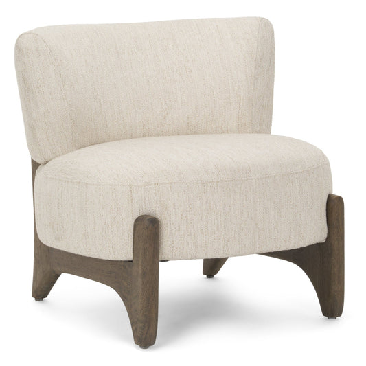 Mercana Vyra Cream Fabric Armless Accent Chair