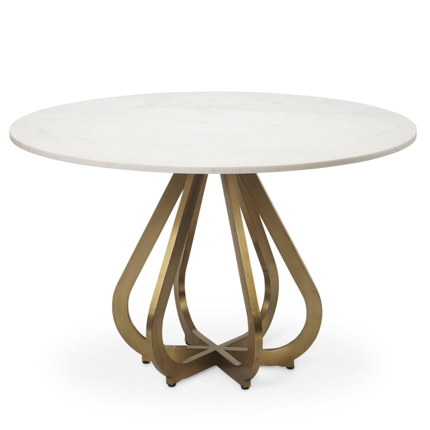 Mercana Laurent White Marble Top Dining Table