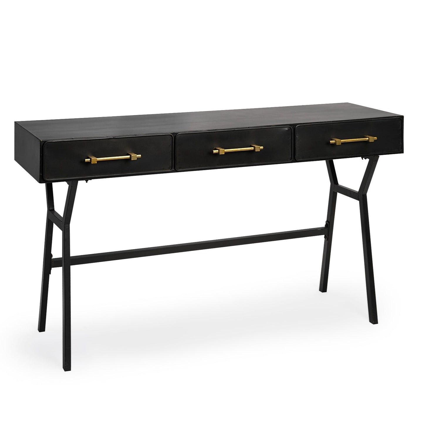 Vince Three Drawers Metal Office Desk