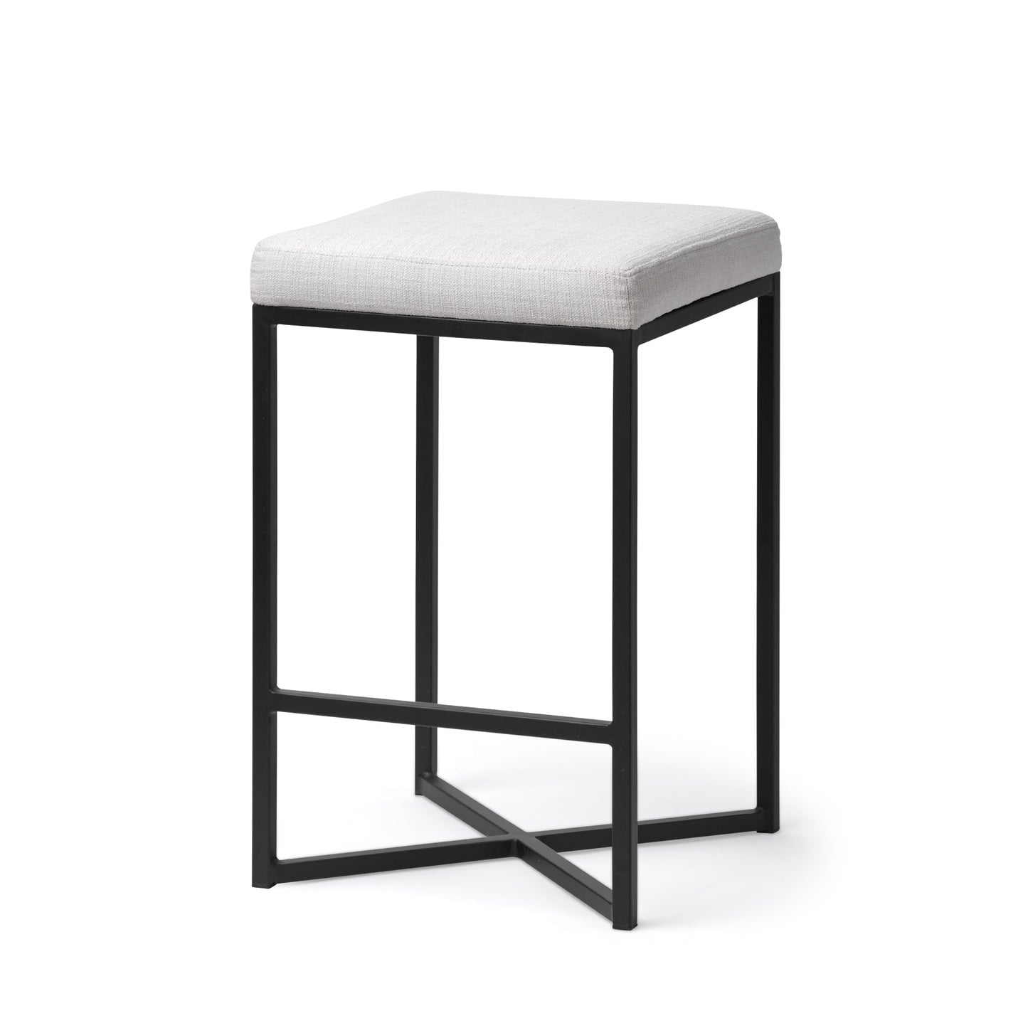 Mercana Frodo White Fabric Bar Stool