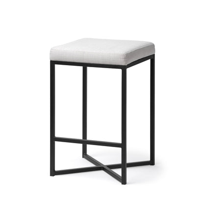 Mercana Frodo White Fabric Bar Stool
