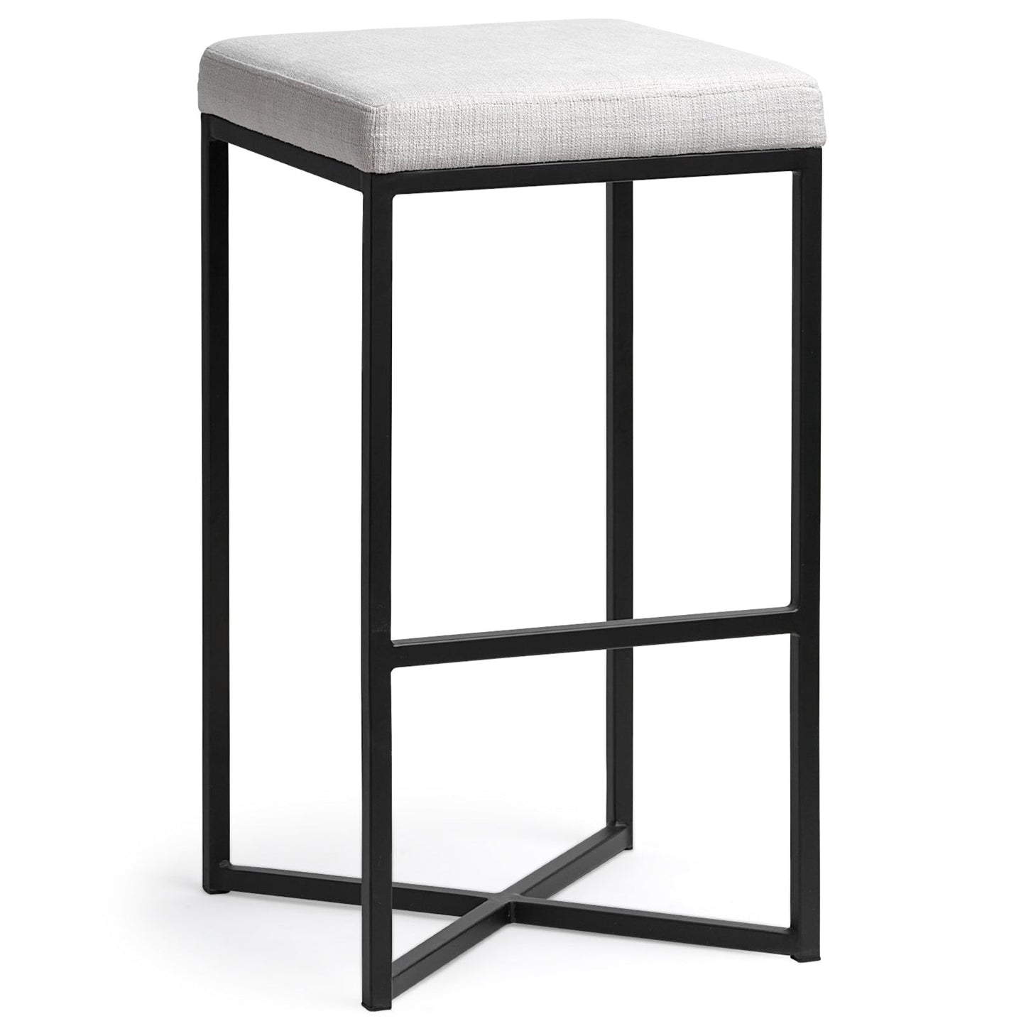 Mercana Frodo White Fabric Bar Stool