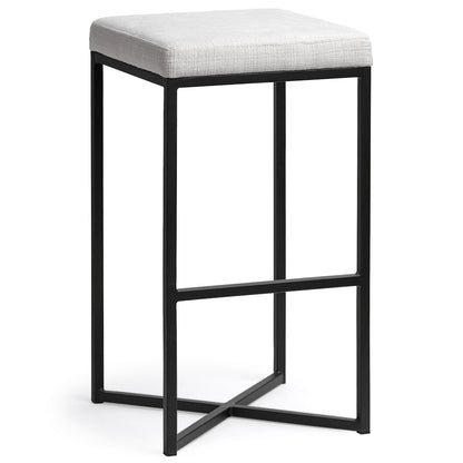Mercana Frodo White Fabric Bar Stool