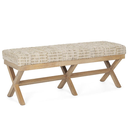 Solis Fabric X-Frame Bedroom Bench